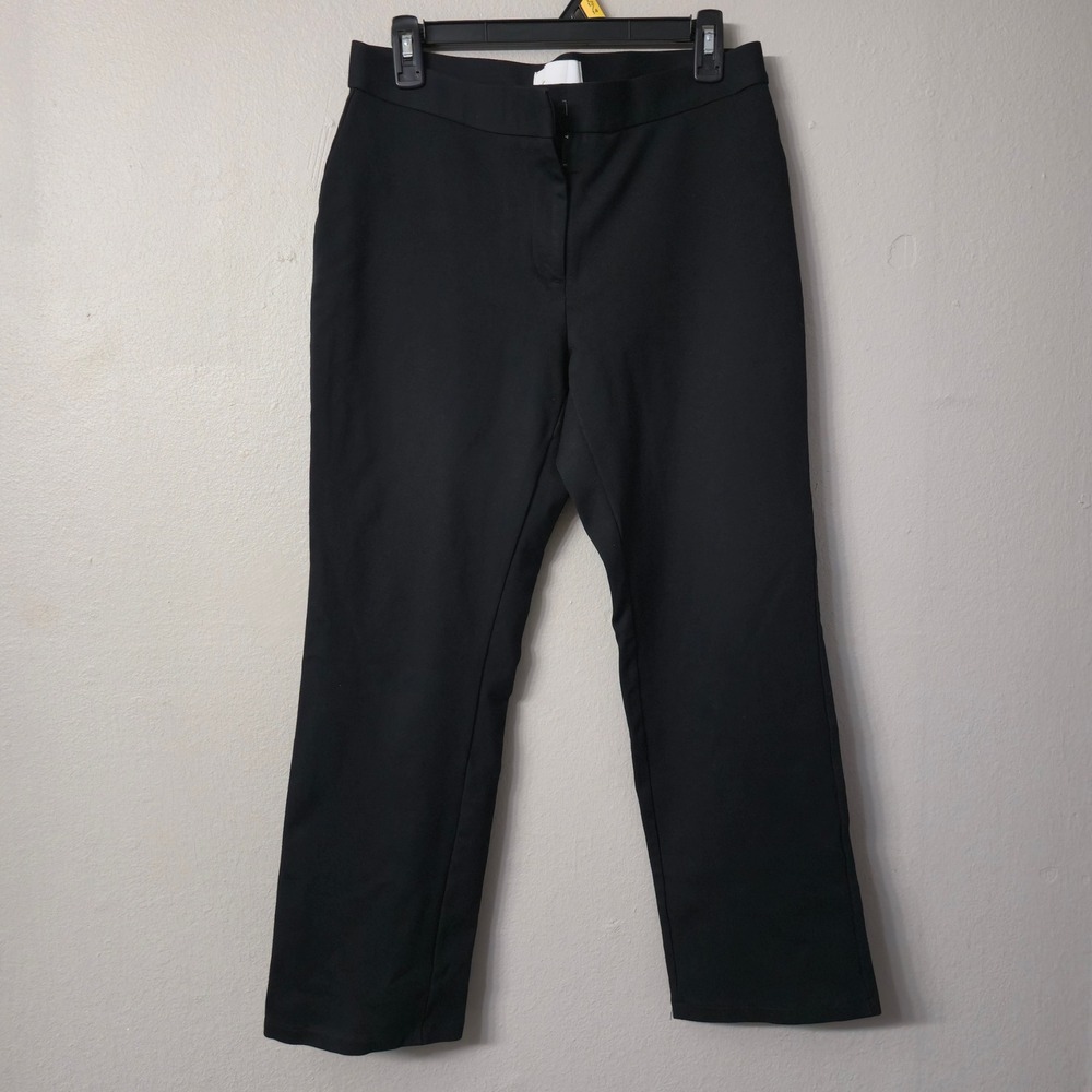Nordstrom Rack Womens Black Ponte Knit Straight Leg Dress Pants Size M